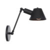 Retro nástenná lampa Tedy20 v čiernej farbe