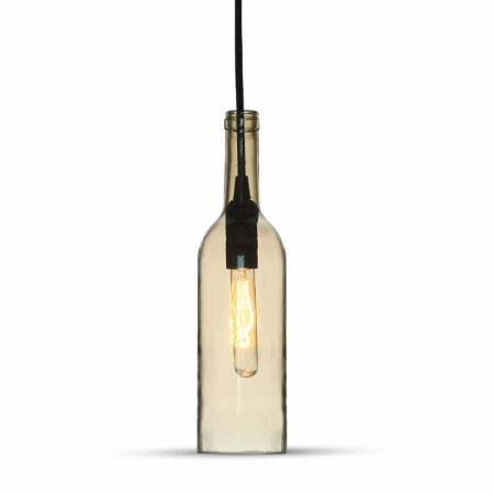 Historické závesné svietidlo Bottle Amber so skleneným tienidlom