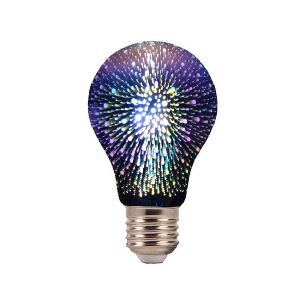 3D FIREWORKS, LED Dekoratívna žiarovka - Classic, E27, 3W, 200lm