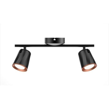 Luxusné 12W LED nástenné svietidlo BLACK DOUBLE WALL, studená biela