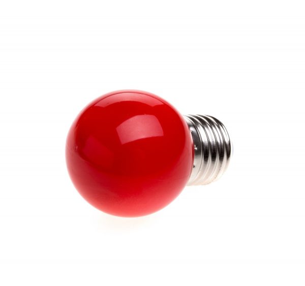 LED Dekoratívna žiarovka pre svetelné šnúry a reťaze, E27, 1W, Červená farba (2)