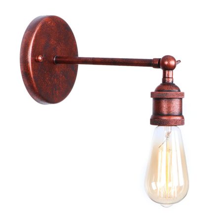 Historické nástenné svietidlo na žiarovky typu E27 v staro medenej farbe (3)