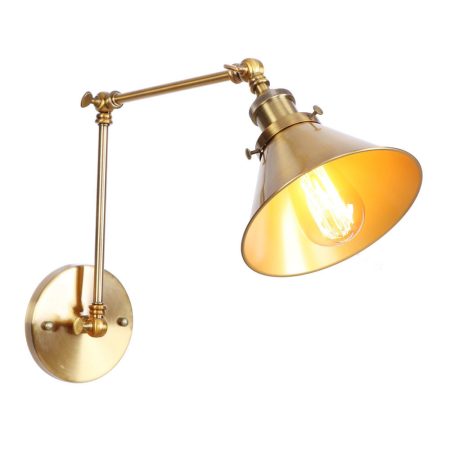 Nástenná historická lampa Provence v zlatej farbe (4)
