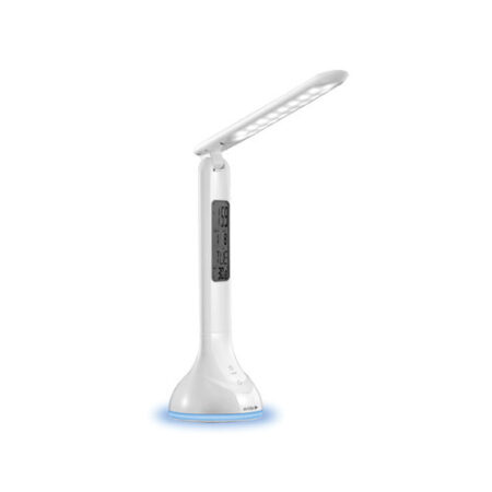 LED Stolová lampa s displejom (kalendár, dátum, čas, teplota), 4W, 250lm, biela