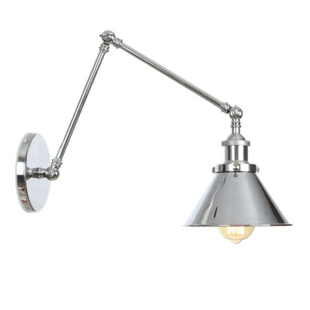 Nástenná historická lampa Provence v striebornej farbe