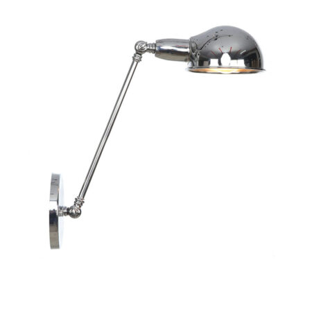Retro nástenná lampa Side30 v striebornej farbe