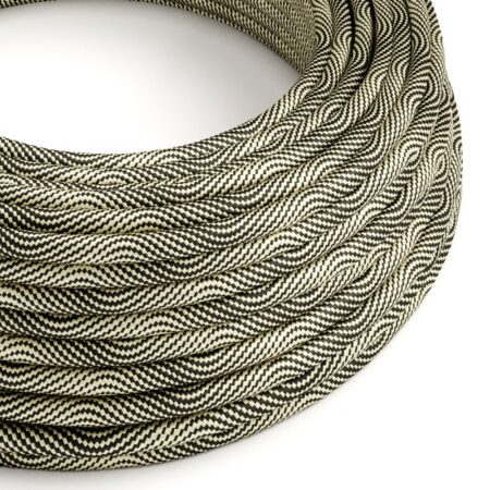 Textilný kábel Optical Vertigo - čierna/zlatá, 2 x 0.75mm, 1 meter