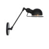 Vintage nástenná lampa Masel20 v čiernej farbe
