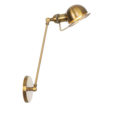 Vintage nástenná lampa Masel30 v zlatej farbe