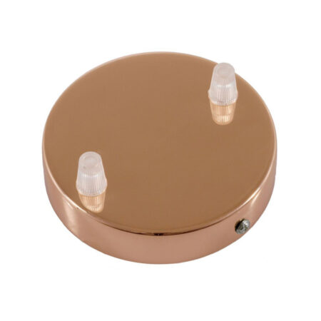 Medená stropná rozeta pre 2 svietidlá, 12cm, kov