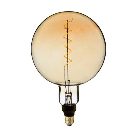 Retro žiarovka XXL SPIRAL GLOBO so zlatistým sklom – 4W, E27, Stmievateľná, 130lm