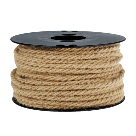 Kábel trojžilový v podobe retro lana, juta, 3 x 0.75mm, 1 meter