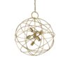 Kovový závesný luster v zlatej farbe KONSE SP6 | Ideal Lux