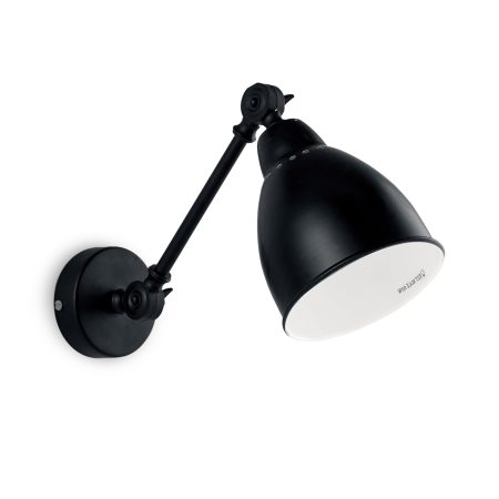 Nástenná retro lampa v čiernej farbe NEWTON AP1 | Ideal Lux