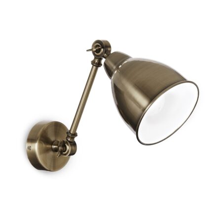 Nástenná retro lampa v staromosádznej farbe NEWTON AP1 | Ideal Lux