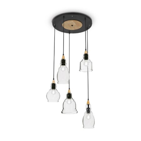 Sklenený závesný luster GRETEL SP5 | Ideal Lux.