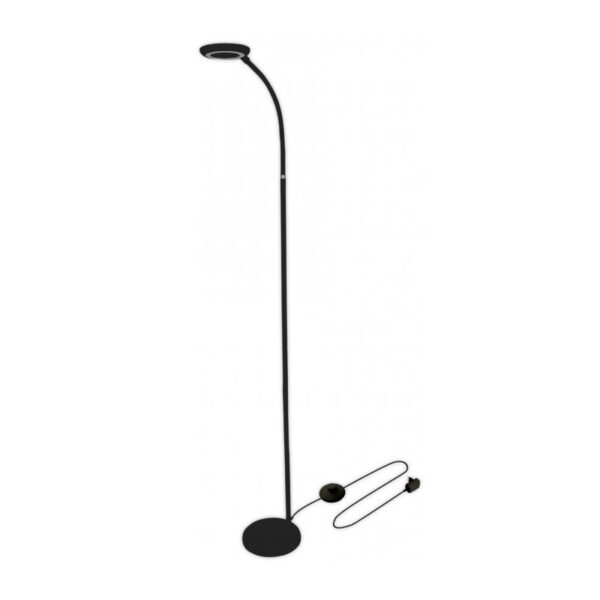 Stojacia lampa E27, čierna