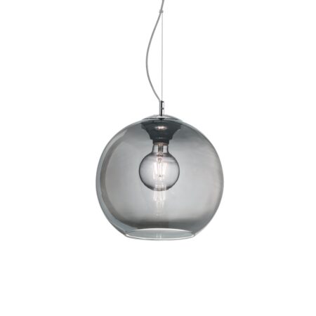 Moderný luster so sférickým difúzorom v dymovej farbe NEMO SP1 D20 | Ideal Lux