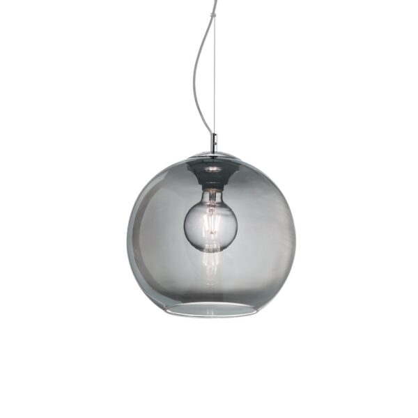 Moderný luster so sférickým difúzorom v dymovej farbe NEMO SP1 D20 | Ideal Lux