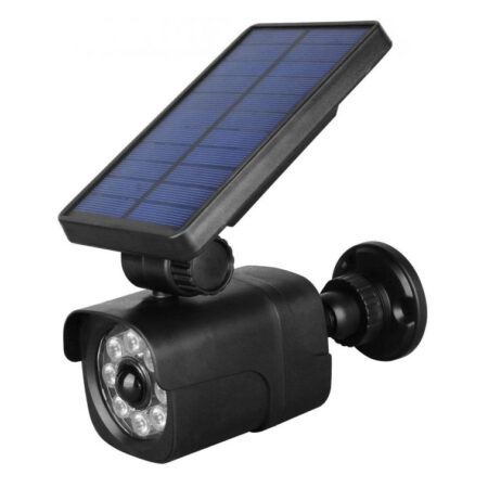 LED nástenné solárne svietidlo s pohybovým senzorom a falošnou kamerou, 4W, IP65, 200lm.