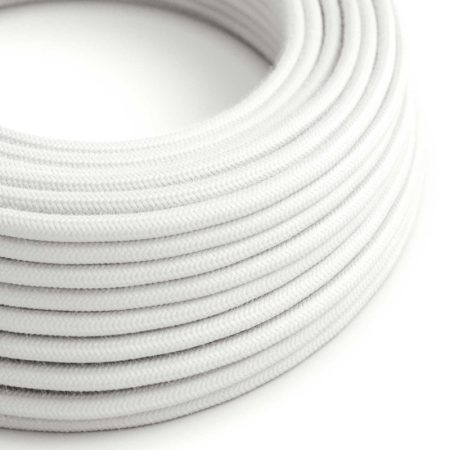 Elektrický kábel dvojžilový potiahnutý bavlnou v bielej farbe, 2 x 0.75mm, 1 meter