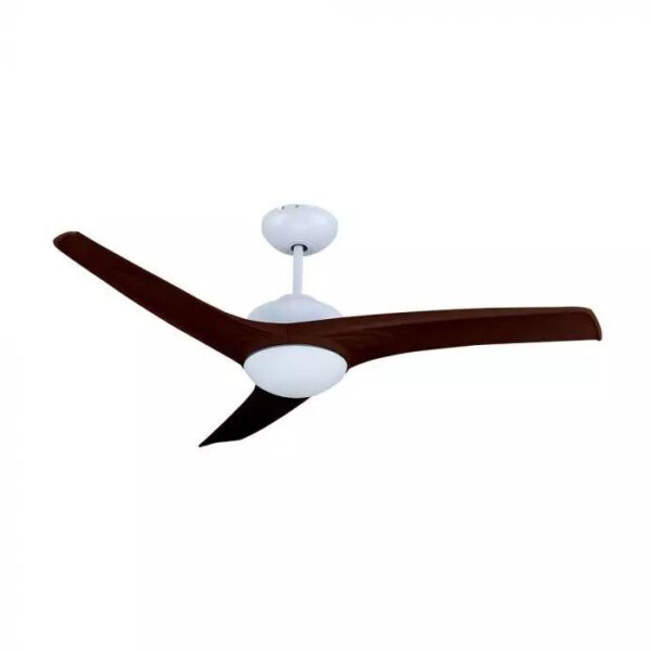 LED stropný ventilátor 35W, motor s 3 lopatkami s 15W LED žiarovkou, 3v1 zmena farby