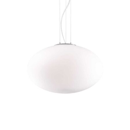Závesný luster CANDY SP1 D50 s tienidlom z bieleho skla | Ideal Lux
