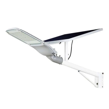Pouličné solárne LED svietidlo PRO, 50W, Studená biela, 3000lm, IP65..