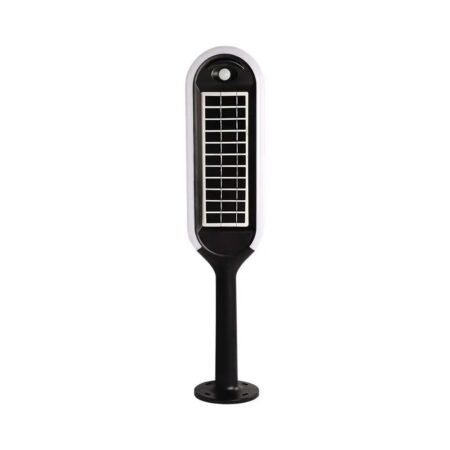 Záhradné LED svietidlo solárne s PIR pohybovým senzorom 5W, 3000K, čierna farba