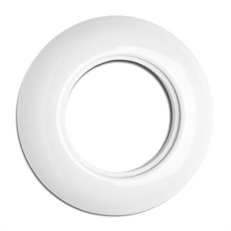 Porcelánový rámček okrúhly 1-násobný, biely porcelán