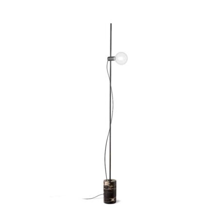 Luxusná podlahová lampa EVA PT1 s mramorovým podstavcom v čiernej farbe | Ideal Lux