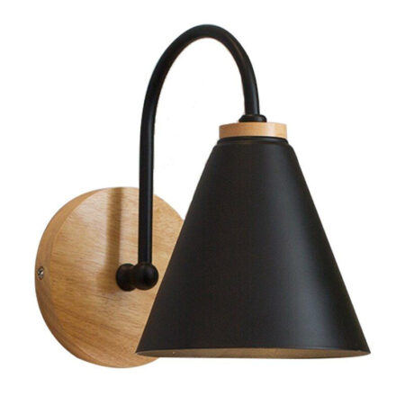 Historická nástenná lampa FOREST v čiernej farbe