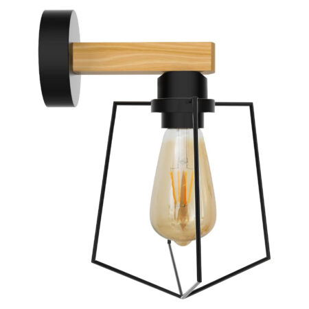 Historická nástenná lampa SIMPLE s jednoduchou klietkou