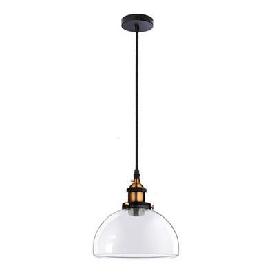 Sklenená závesná lampa HALFMOON TRANSPARENT