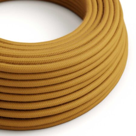 Kábel trojžilový v podobe textilnej šnúry v medovej farbe, bavlna, 3 x 0.75mm, 1 meter