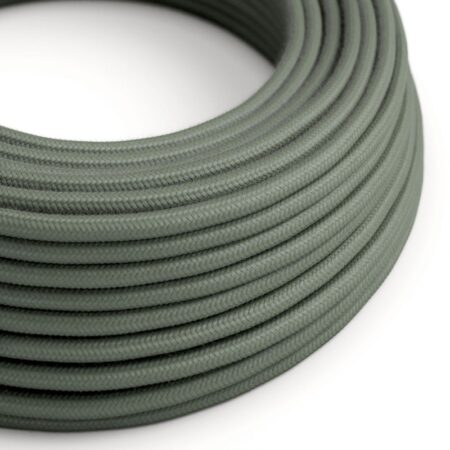 Kábel trojžilový v podobe textilnej šnúry v zeleno sivej farbe, bavlna, 3 x 0.75mm, 1 meter