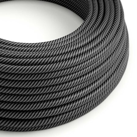 Textilný kábel HD Vertigo – grafit/čierna, 3 x 0.75mm, 1 meter
