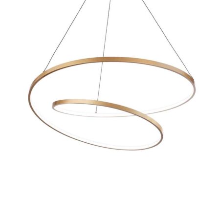 Moderný Stmievateľný LED luster OZ SP D80 v mosádznej farbe