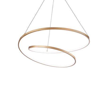Moderný LED luster OZ SP D60 v mosádznej farbe