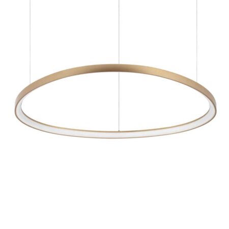 Oválny závesný luster GEMINI SP D105 v mosádznej farbe