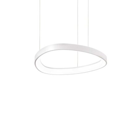 Oválny závesný luster GEMINI SP D42 v bielej farbe