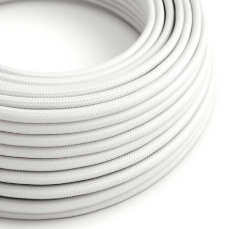 Kábel trojžilový v podobe textilnej šnúry v bielej farbe, umelý hodváb, 3 x 0.75mm, 1 meter