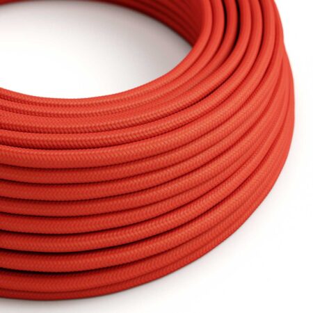 Kábel trojžilový v podobe textilnej šnúry v červenej farbe, umelý hodváb, 3 x 0.75mm, 1 meter