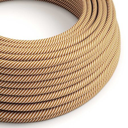 Textilný kábel Vertigo - Biela Whisky farba, 3 x 0.75mm, 1 meter