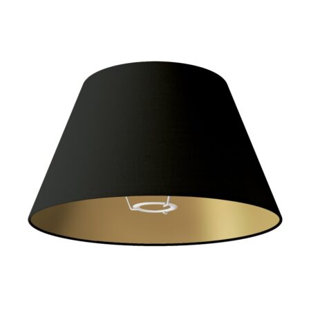 Tienidlo pre podlahovú lampu alebo nástenné svietidlo - Impero M, Black cinette - gold